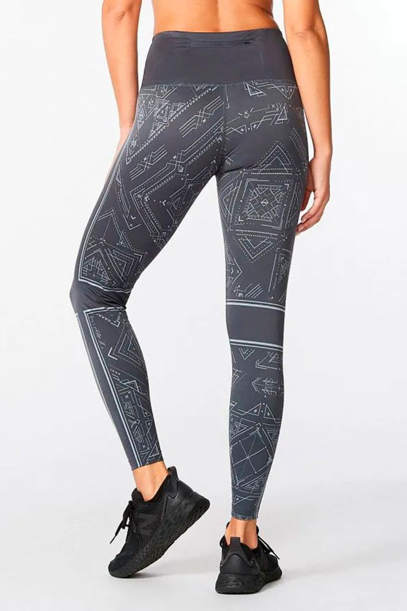 2XU Aero Sculpt Hi Rise Comp Tight, Damen, grau/gemustert