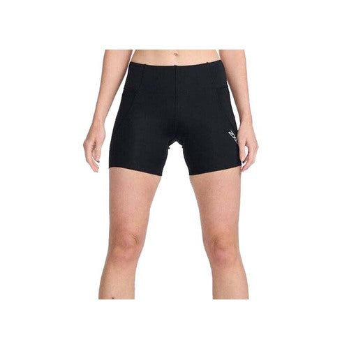 2XU Aero Mid Rise Comp 4 Inch Short, Damen, schwarz