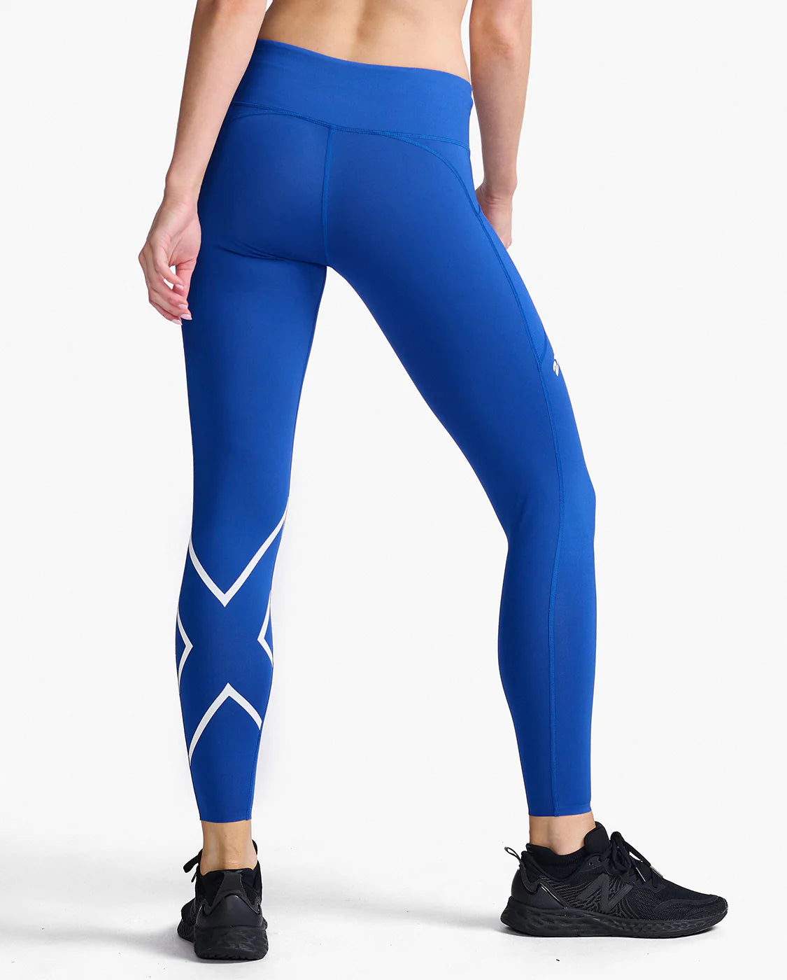 2XU Aero Mid Rise Comp Tights, Damen, blau