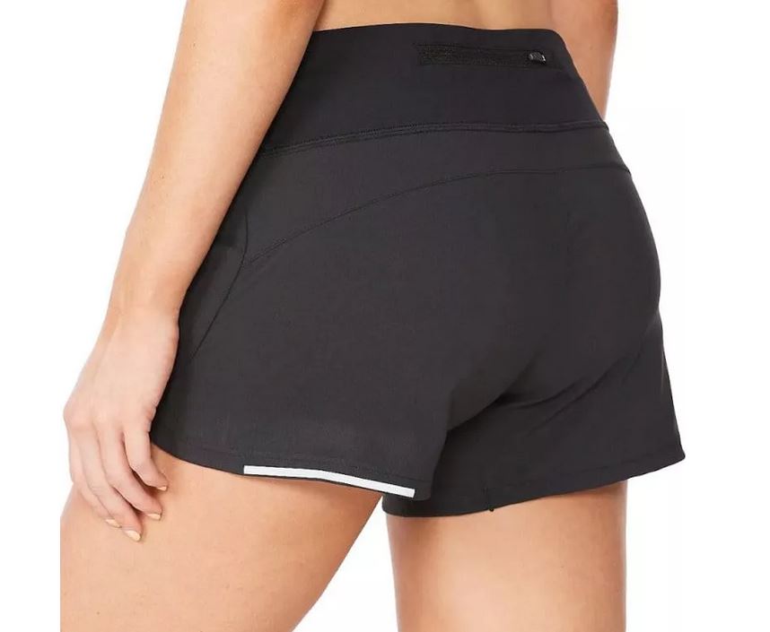 2XU Aero 4inch Shorts, Damen, Black/Silver Reflective