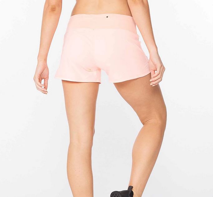 2XU Aero 4inch Shorts, Damen, Pop Coral/White Reflective