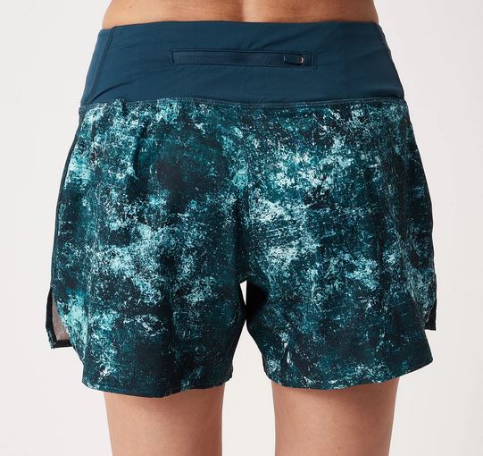 2XU Aero 5 Inch Shorts, Damen, Trailscape Bluejay/Silver Reflective