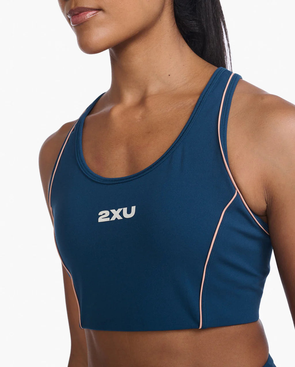 2XU Form Swift Crop, Damen, Moonlight/Off White