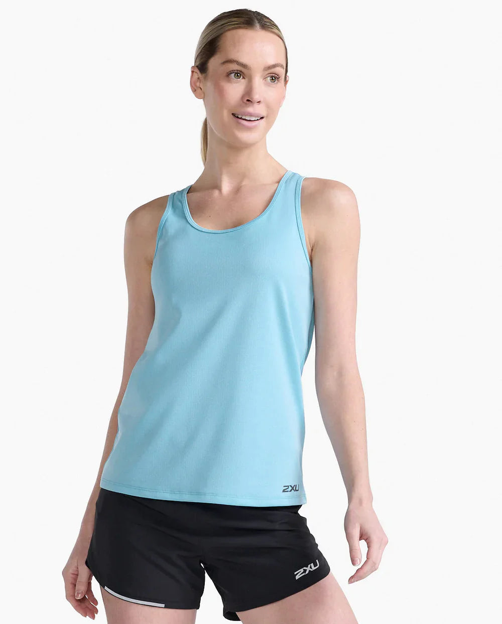 2XU Aero Singlet, Damen, hellblau/reflektierend