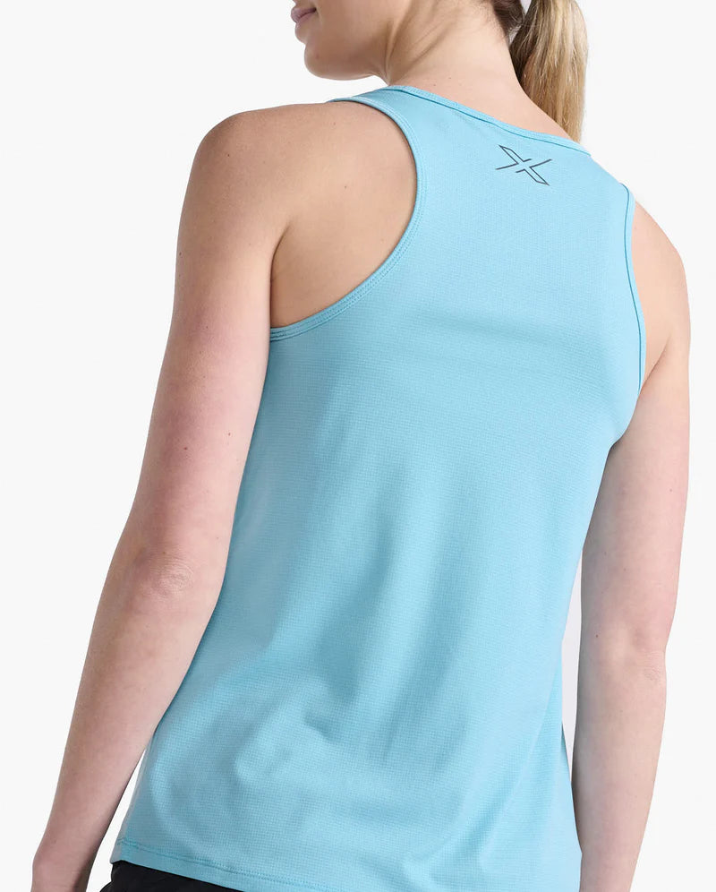 2XU Aero Singlet, Damen, hellblau/reflektierend