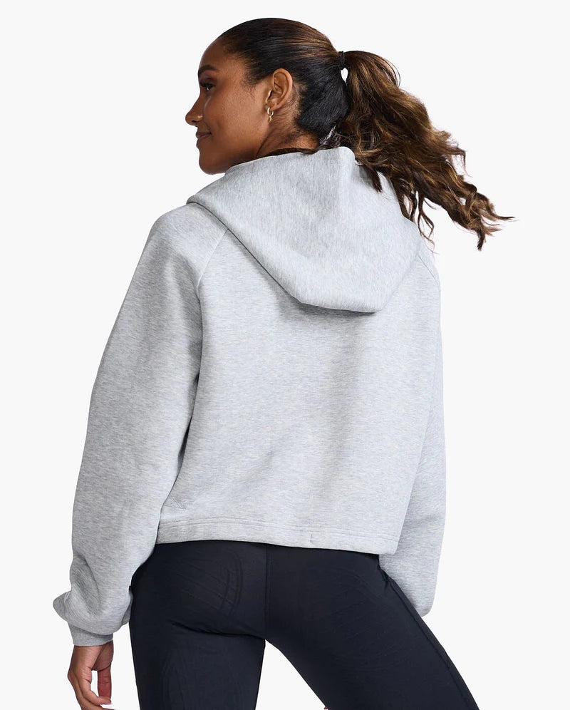 2XU Form Hoodie, Damen, grau meliert/weiß