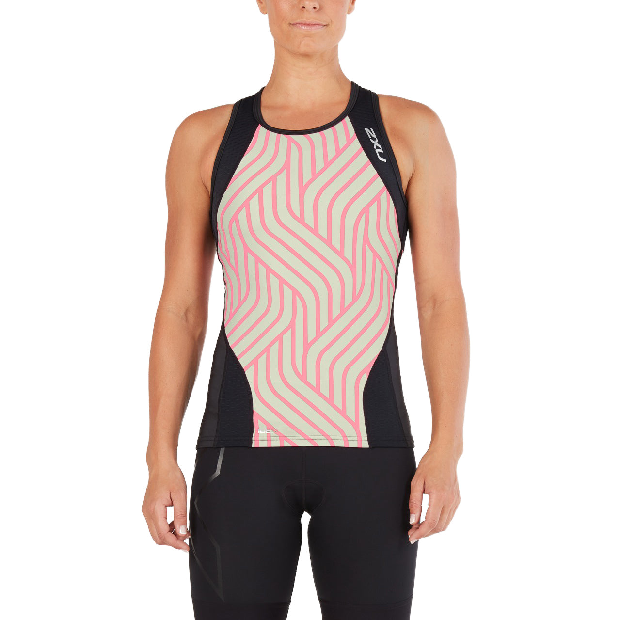 2XU Perform Tri Singlet, Damen, schwarz/mint