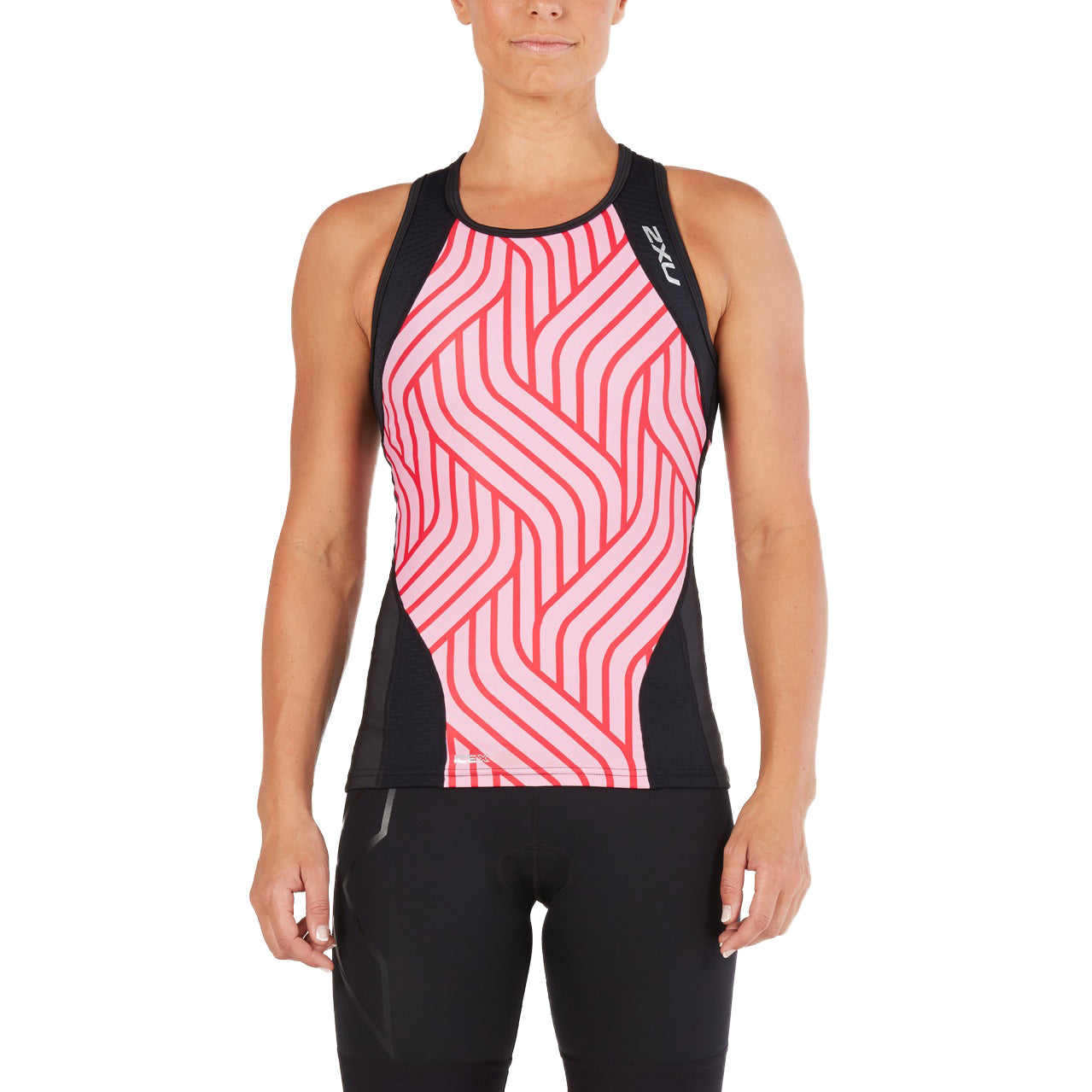 2XU Perform Tri Singlet, Damen, Schwarz/Pink