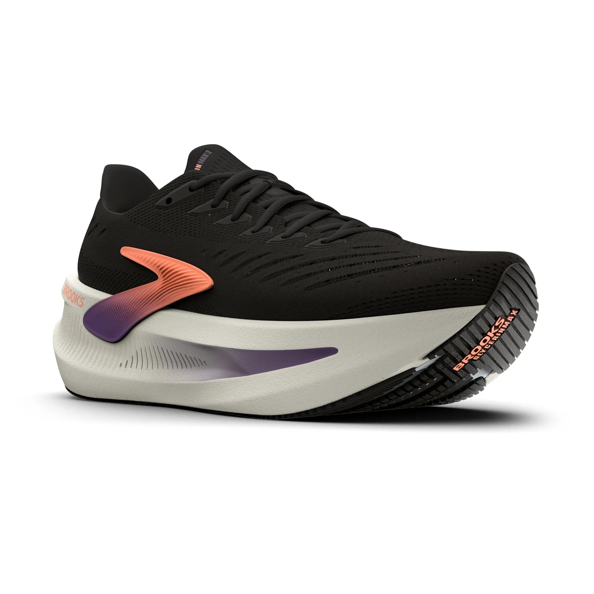 Brooks Glycerin Max 2, Laufschuh, Damen, Black/Peach/Clear