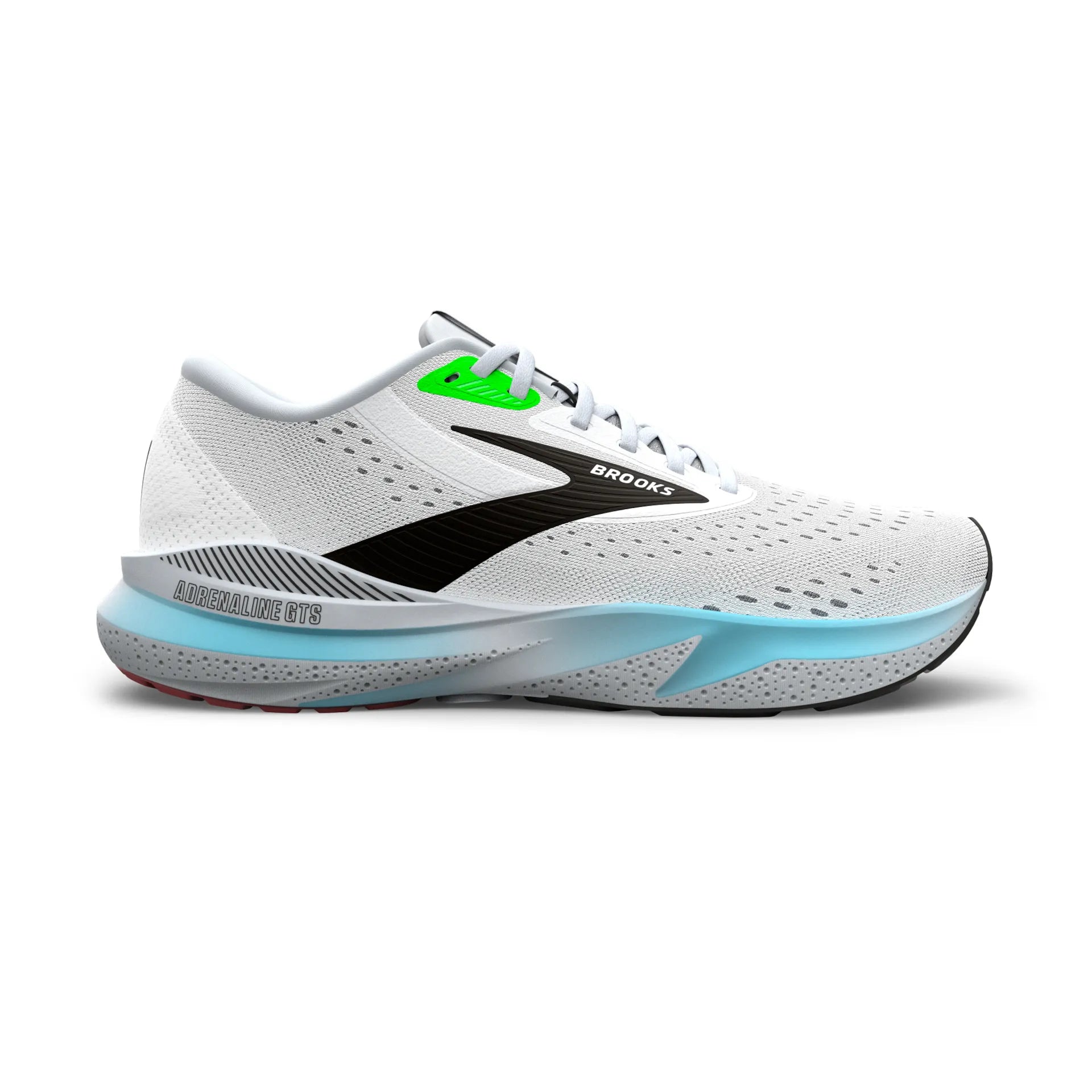 Brooks Adrenaline GTS 24, Laufschuhe, Herren, White/Gecko/Atomizer