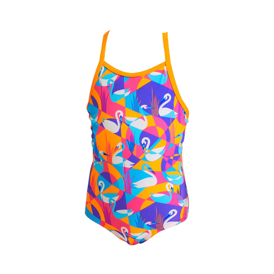 Way Funky Funkita, Eco One Piece Swim Swan, Badeanzug, Kinder