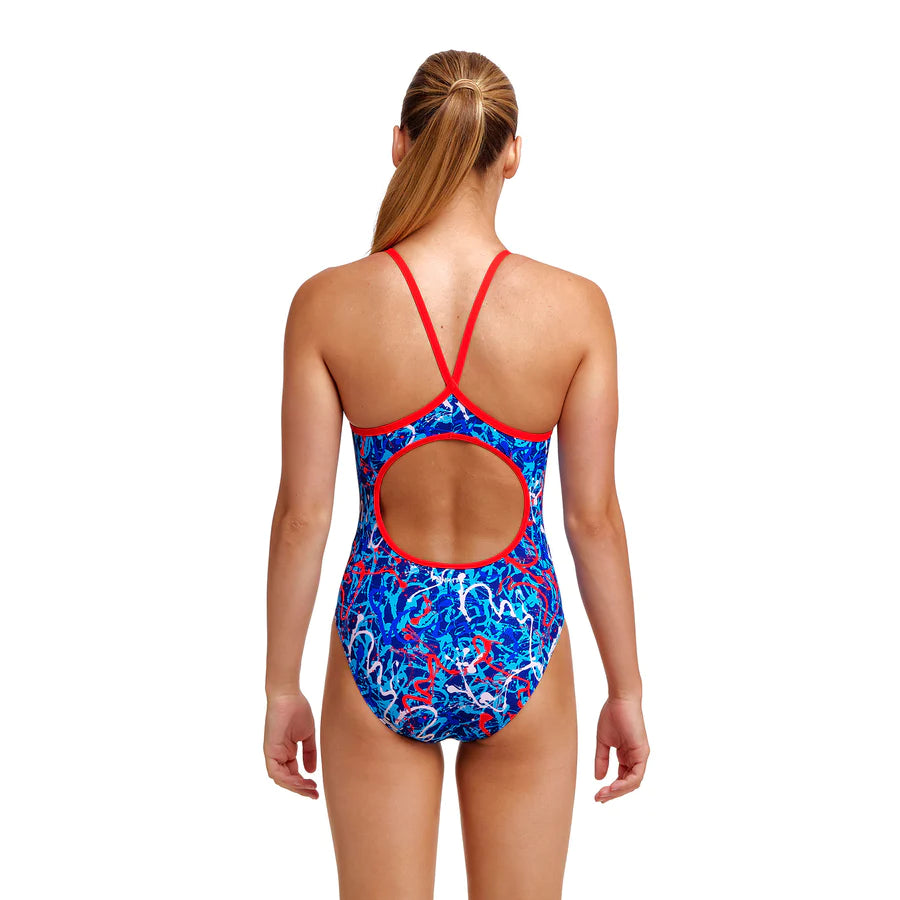 Way Funky Funkita Diamond Back One Piece Mr Squiggle, Badeanzug, Kinder