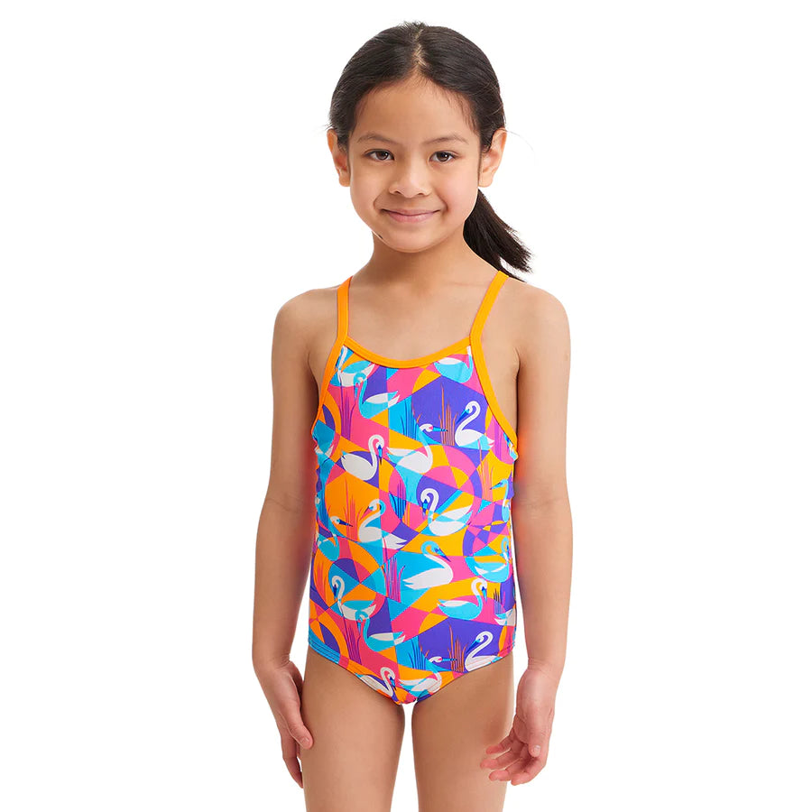 Way Funky Funkita, Eco One Piece Swim Swan, Badeanzug, Kinder