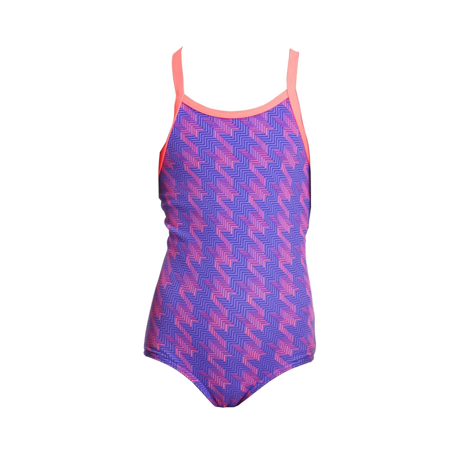 Way Funky Funkita, Printed One Piece Tetris Time, Badeanzug, Kinder