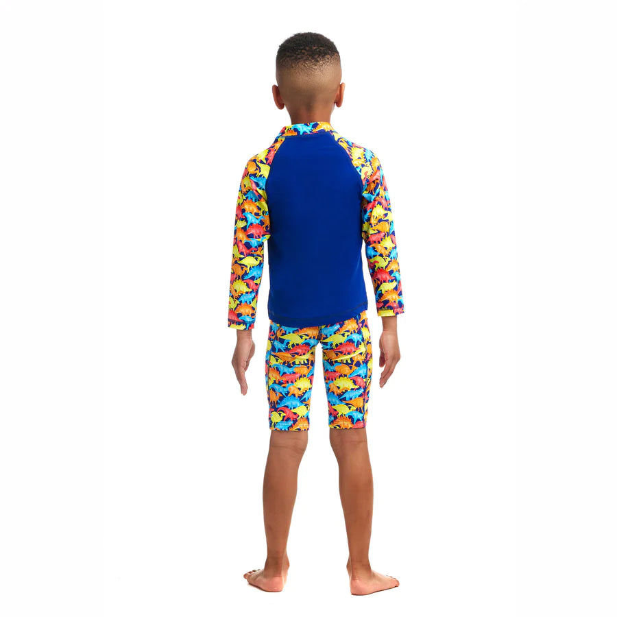 Way Funky Funky Trunks, Zippy Rash Vest Swimmasaurus, Langarm - Badeoberteil, Kinder