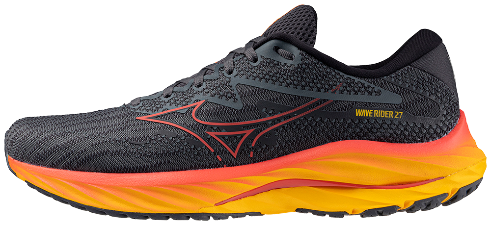 MIZUNO Wave Rider 27, Herren, Turbulence / Cayenne / Citrus