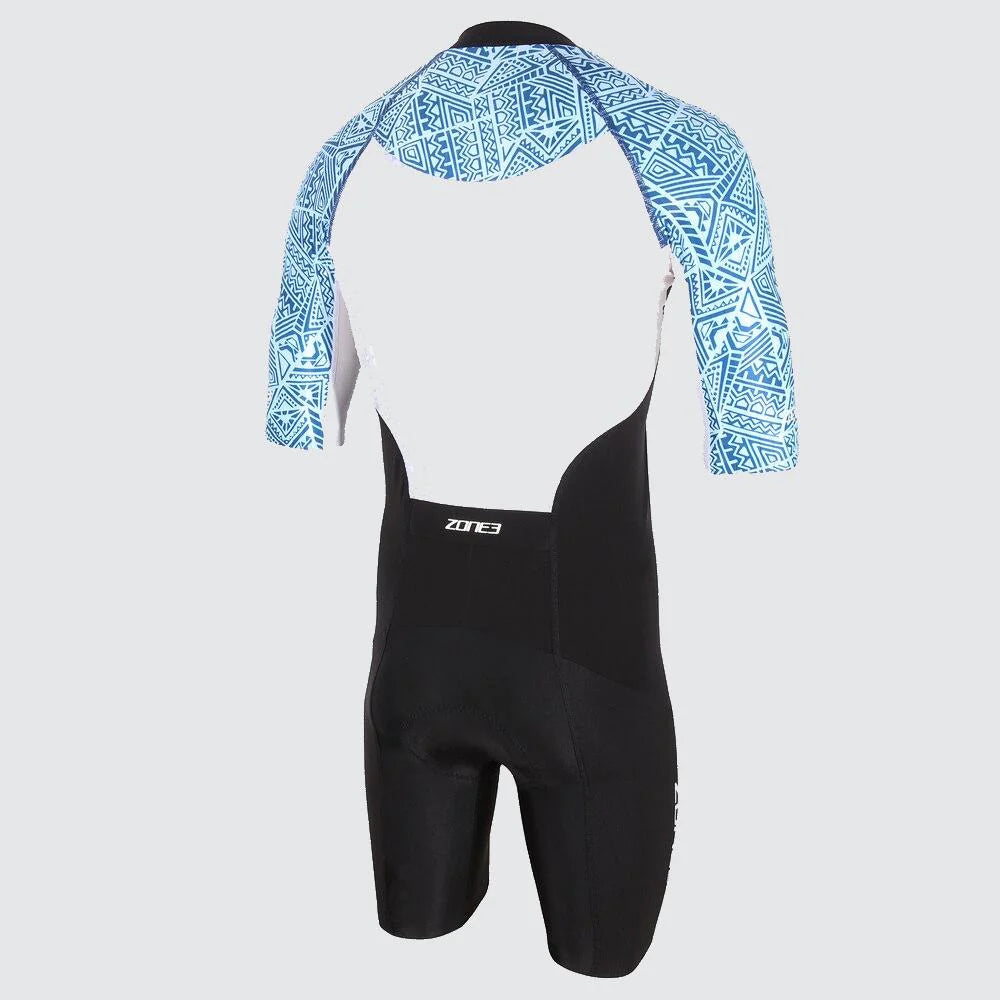 Zone3 Men's Lava Short Sleeve Aero Trisuit - Kona Print