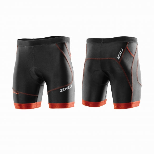 2XU Herren Perform 7 Tri Short, Schwarz/Rot