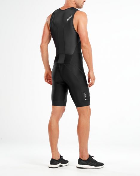 2XU Perform Front Zip Trisuit, Herren, Black/Black