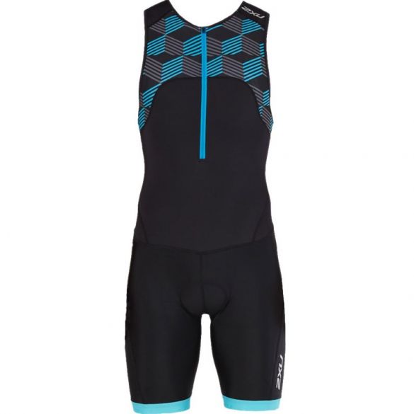 2XU Active TriSuit, Herren, Black/Retro Dresden Blue