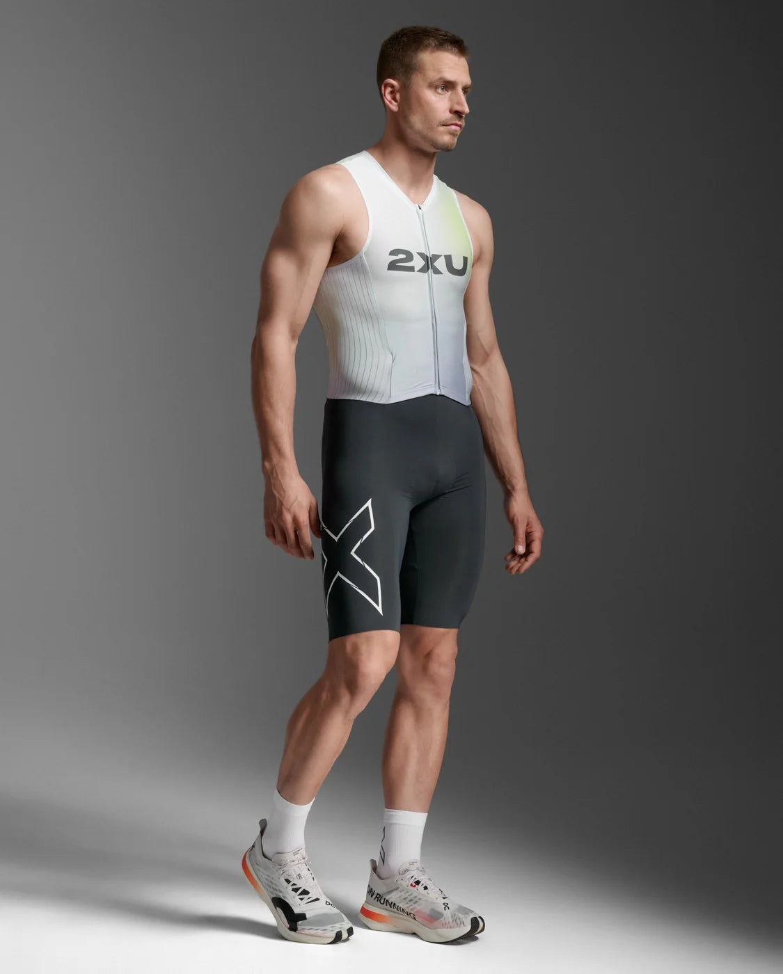 2XU Light Speed React Trisuit, Herren, Cool Matcha/India Ink