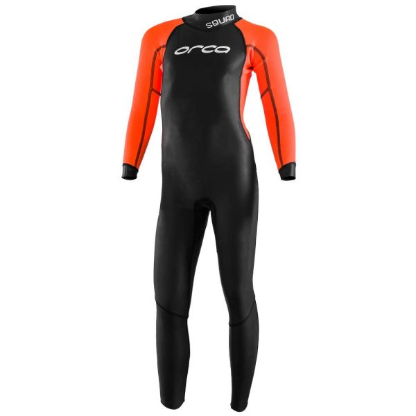 Orca Openwater Squad Kids Wetsuit, Neoprenanzug Kinder, schwarz/orange, 2023