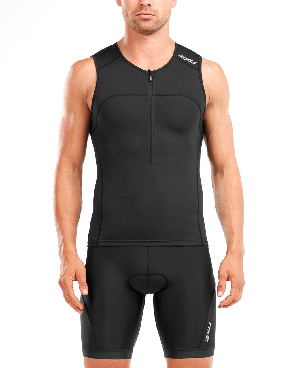 2XU Active Tri Singlet, Herren, schwarz