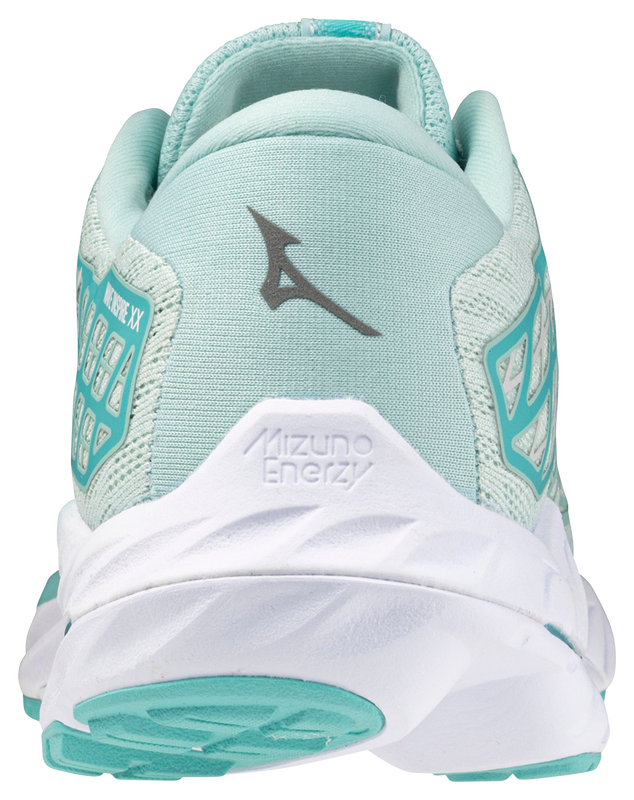 MIZUNO Wave Inspire 20, Damen, Eggshell Blue / White /Blue Turquoise