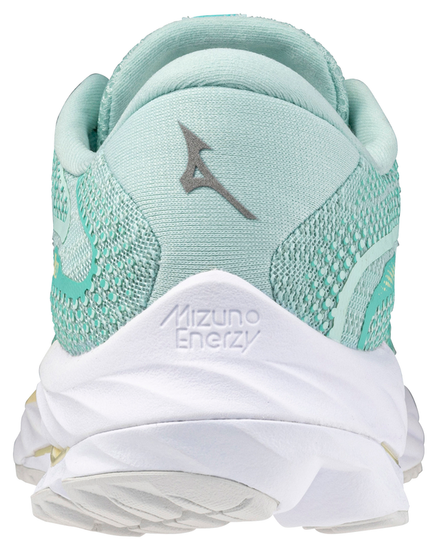 MIZUNO Wave Rider 27, Damen, Eggshell Blue / White /Anise Flower