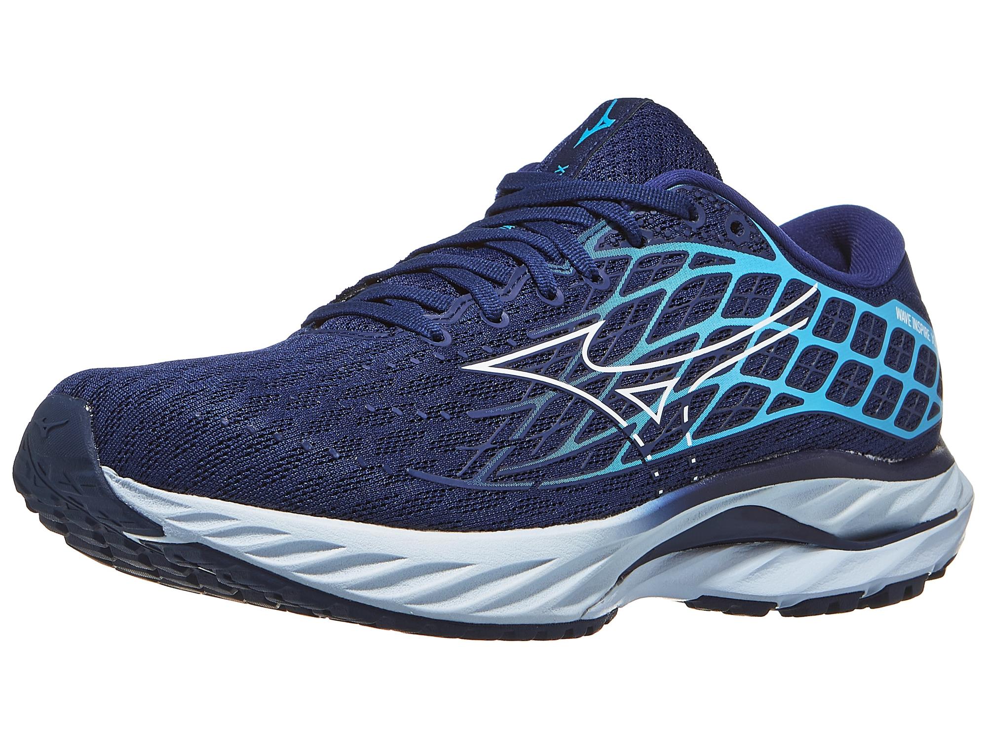 MIZUNO Wave Inspire 20, Herren, Estate Blue/White/River Blue