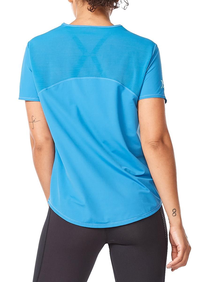 2XU Motion Mesh Tee, T-Shirt, Damen, Lake Blue/Pale Turquoise