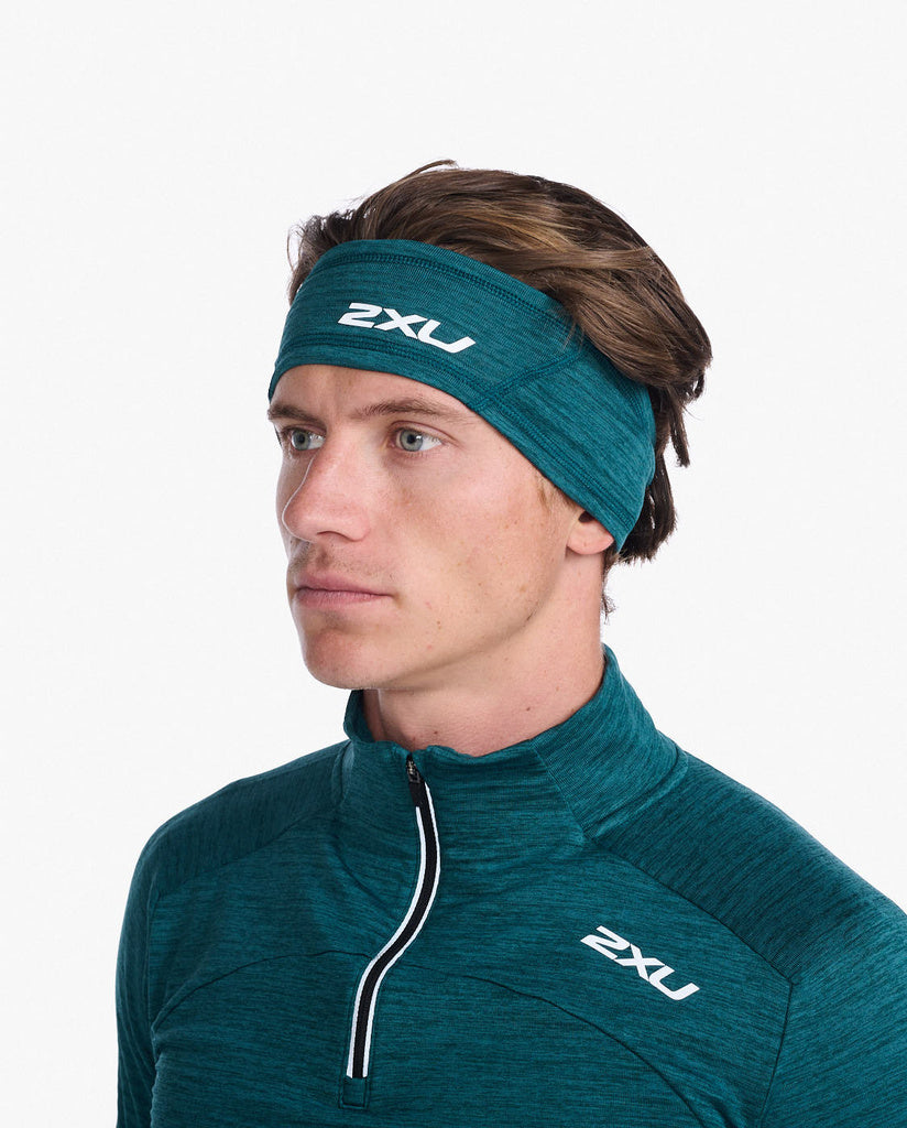 2XU Unisex Ignition Headband, unisex, Deep Jade/Silver Reflective