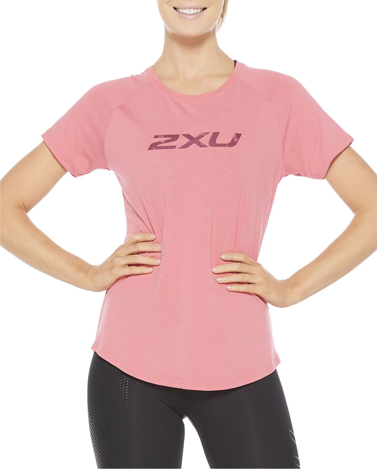 2XU Contender S/S Tee, Damen, Pink Lift/Blossom Camo