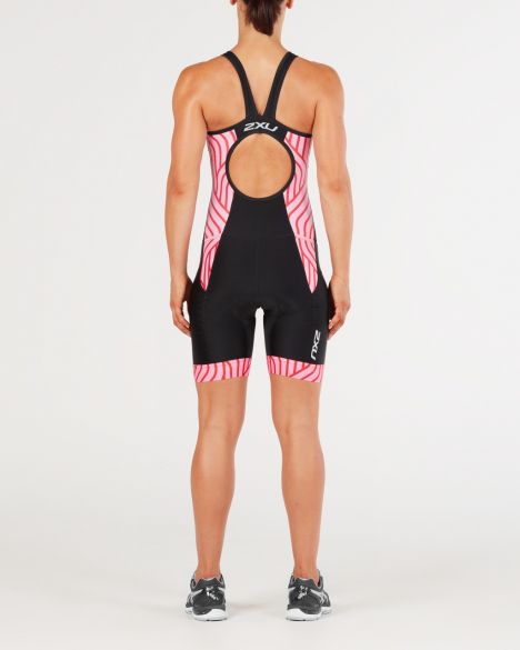 2XU Perform Y-Back Trisuit, Damen, schwarz/rosa