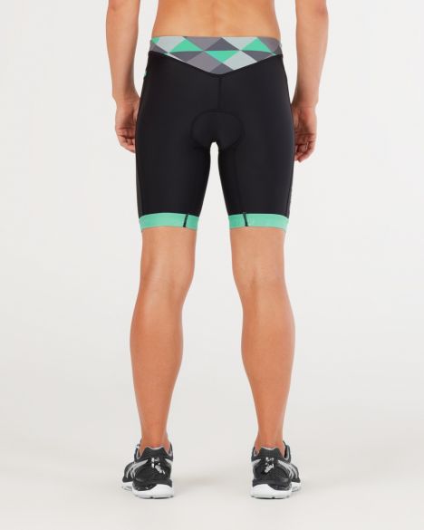 2XU Active 7" Tri Short, Damen, schwarz/grün