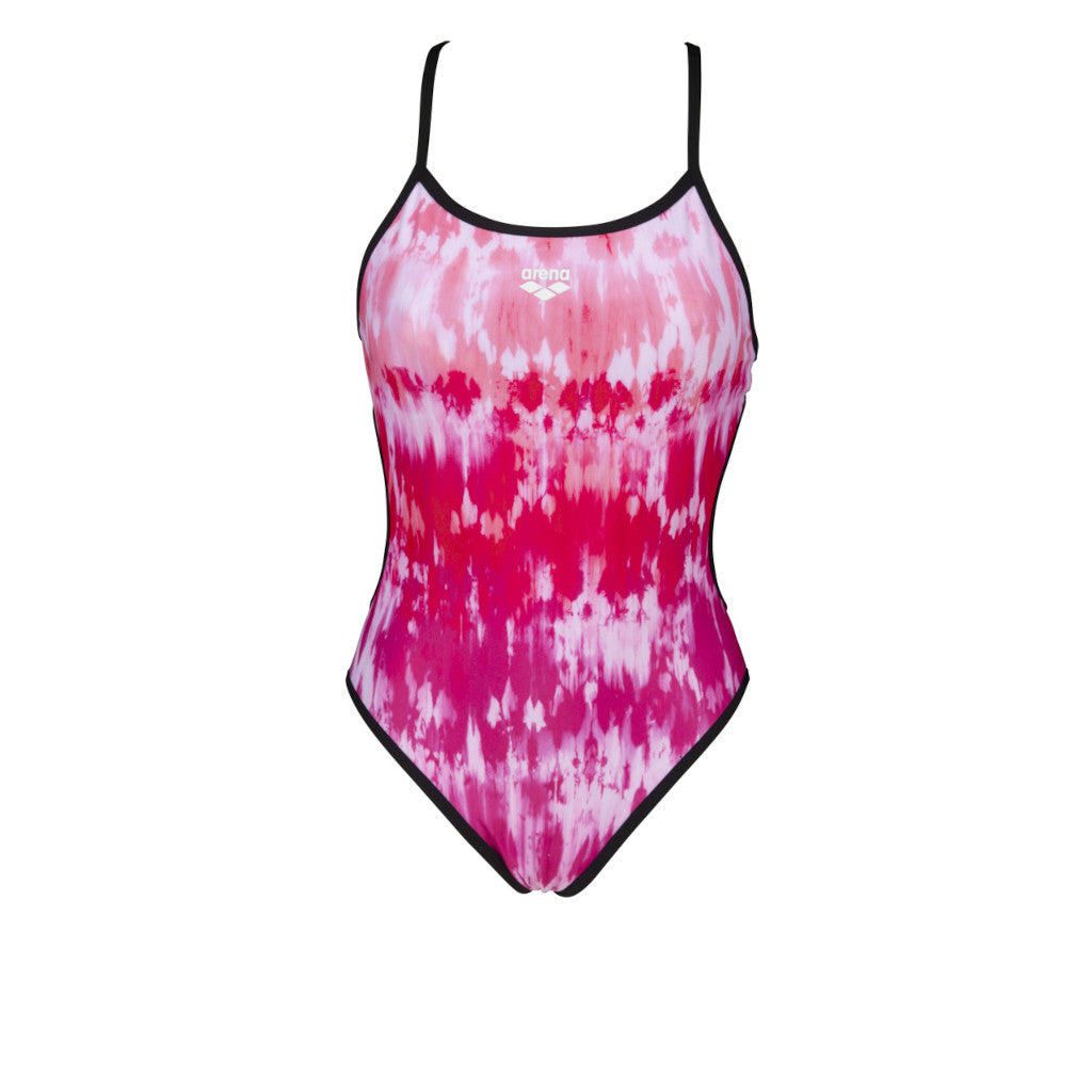 Arena Badeanzug Tiedye Stripes, wendbar, Damen, freak rose-reflexion multi, mehrfarbig