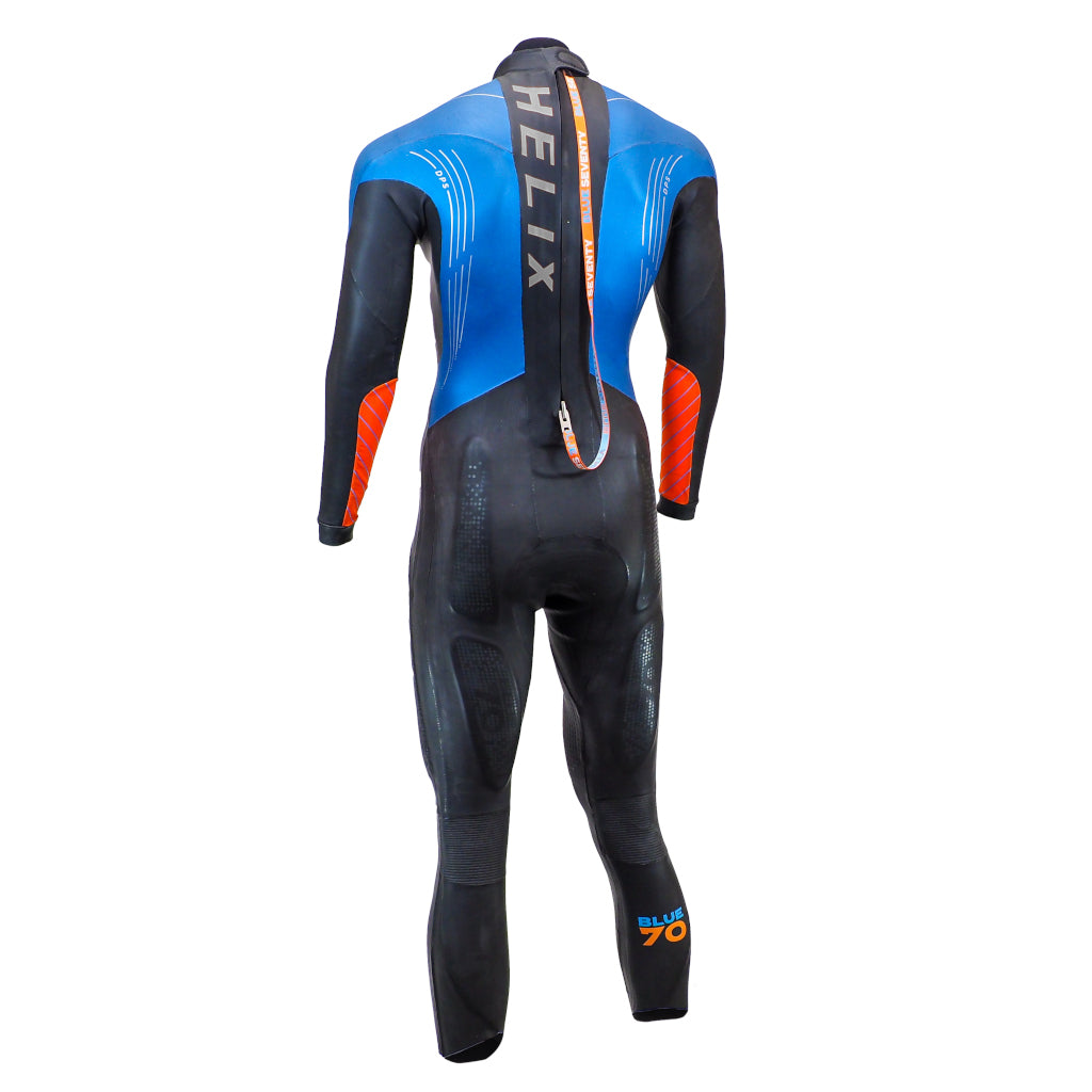 Tester Blueseventy Helix Fullsuit, Neoprenanzug, schwarz/blau/orange, Herren, 2023