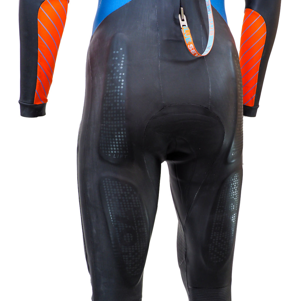 Tester Blueseventy Helix Fullsuit, Neoprenanzug, schwarz/blau/orange, Herren, 2023