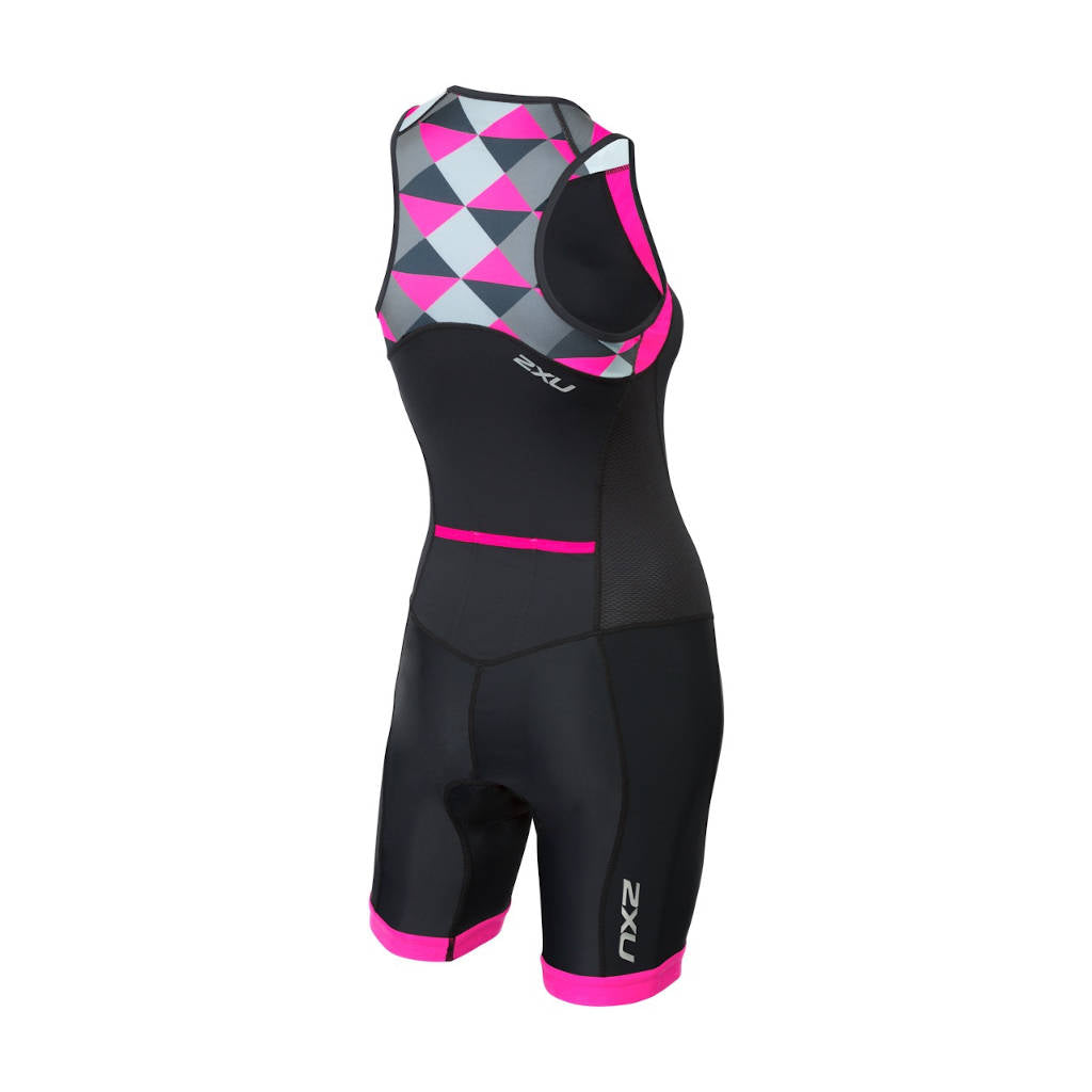 2XU Active TriSuit, Damen, schwarz/pink