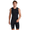 2XU Core Trisuit, Herren, black/white, schwarz/weiß