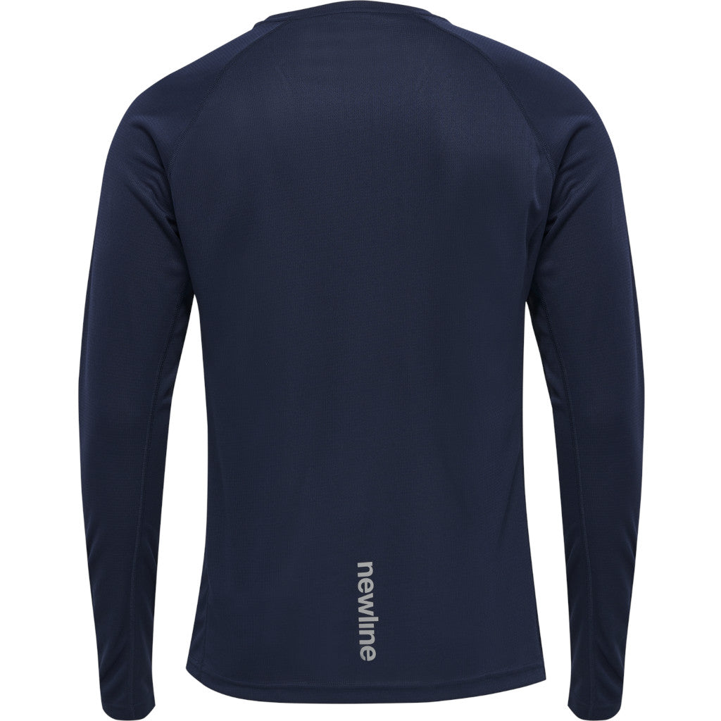 Newline Men Core Running T-Shirt L/S, Herren, black iris, dunkelblau