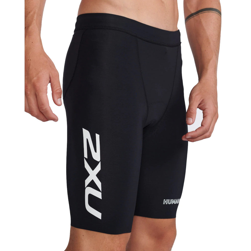 2XU Aero 9 Inch Tri Short, Herren, black/white, schwarz/weiß