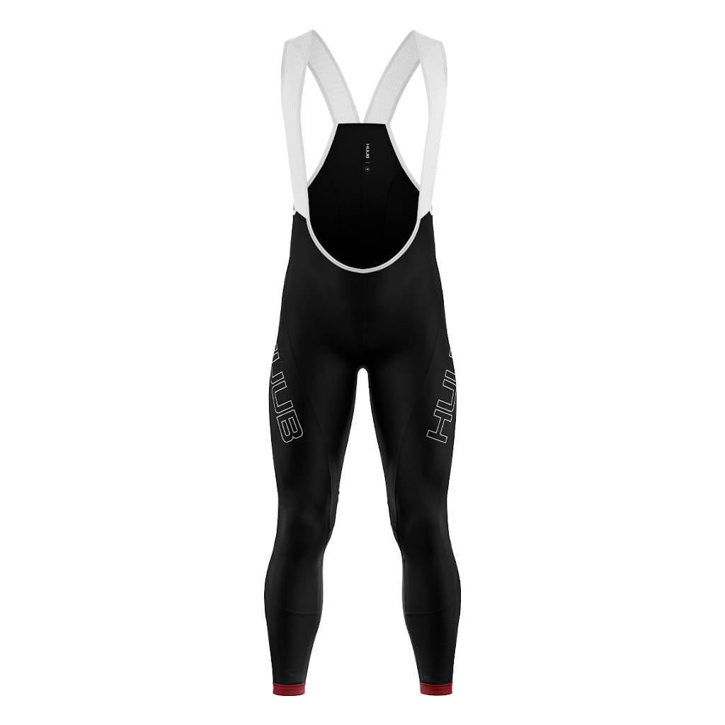 Huub Core 2 Thermal Bib Tights, Rad-Trägerhose, Herren, schwarz/rot