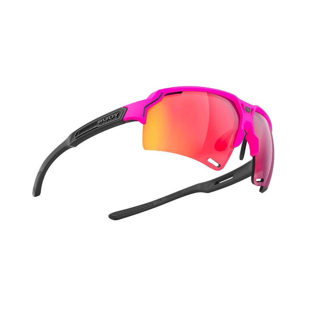 RUDY Project Deltabeat Pink Fluo/Black (Matte) - RP Optics Multilaser Red, Radbrille, Sportbrille, pink/schwarz