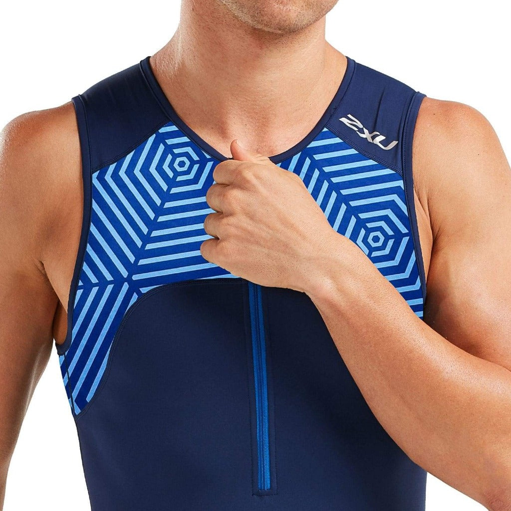 2XU Active TriSuit, Herren, navy/blue Lines