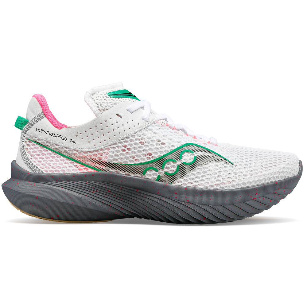 Saucony Kinvara 14, Damen, white/gravel, weiß/grau