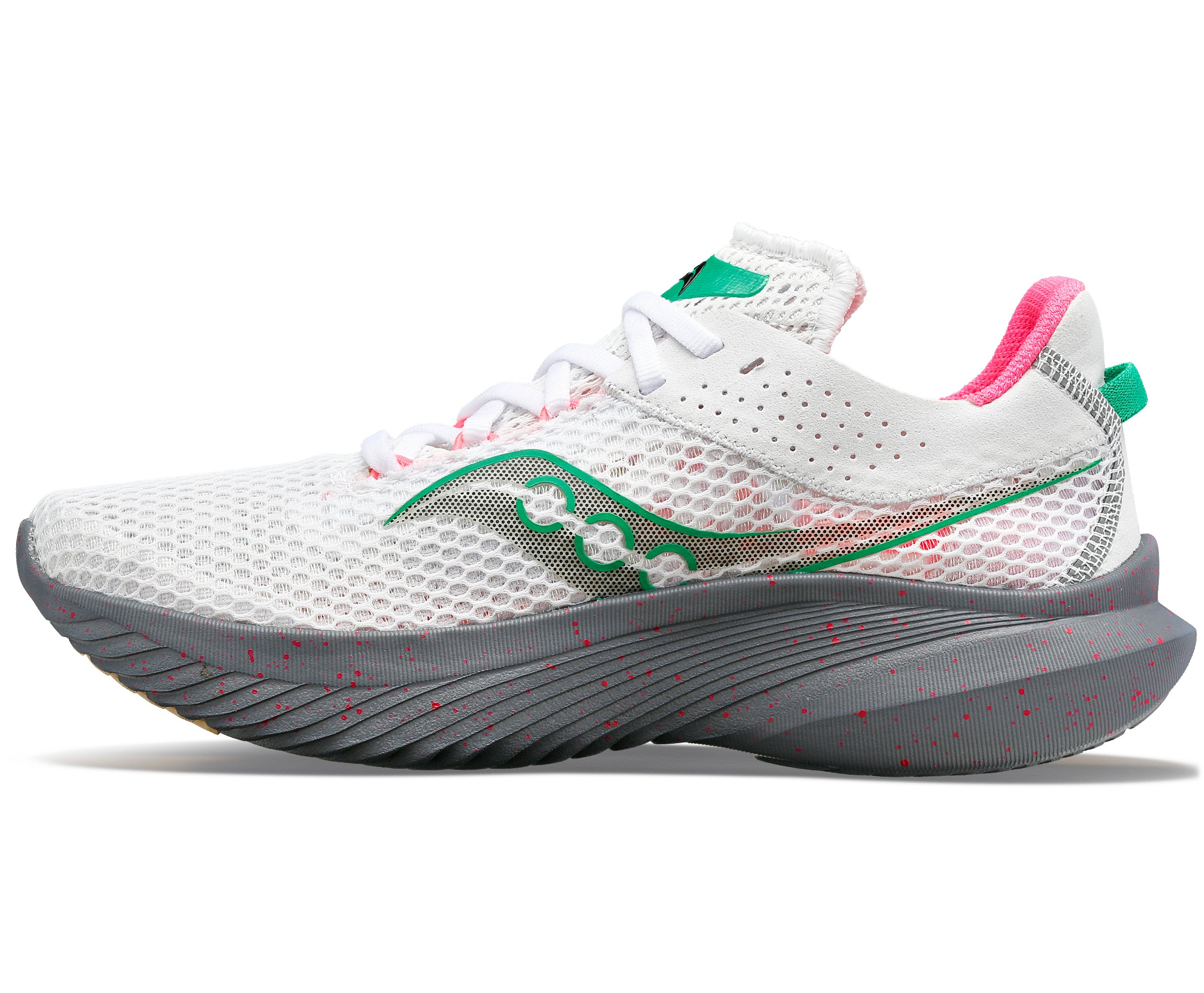 Saucony Kinvara 14, Damen, white/gravel, weiß/grau