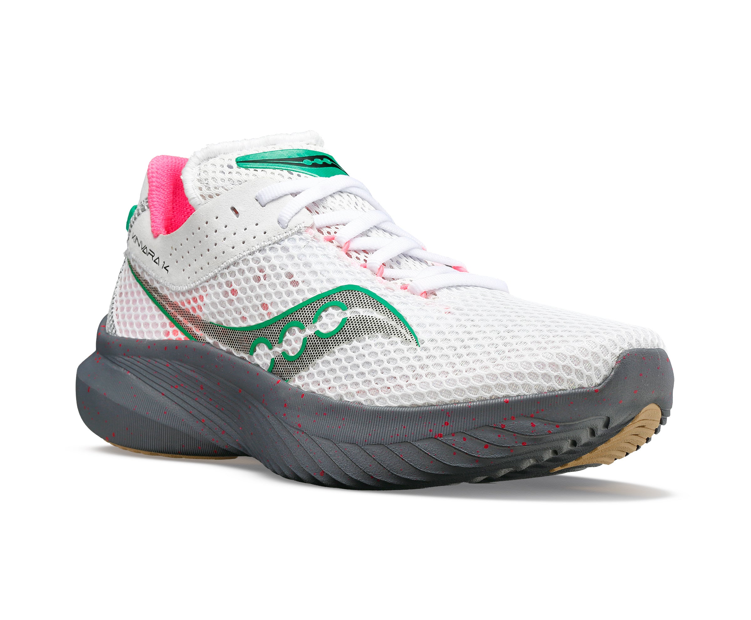 Saucony Kinvara 14, Damen, white/gravel, weiß/grau