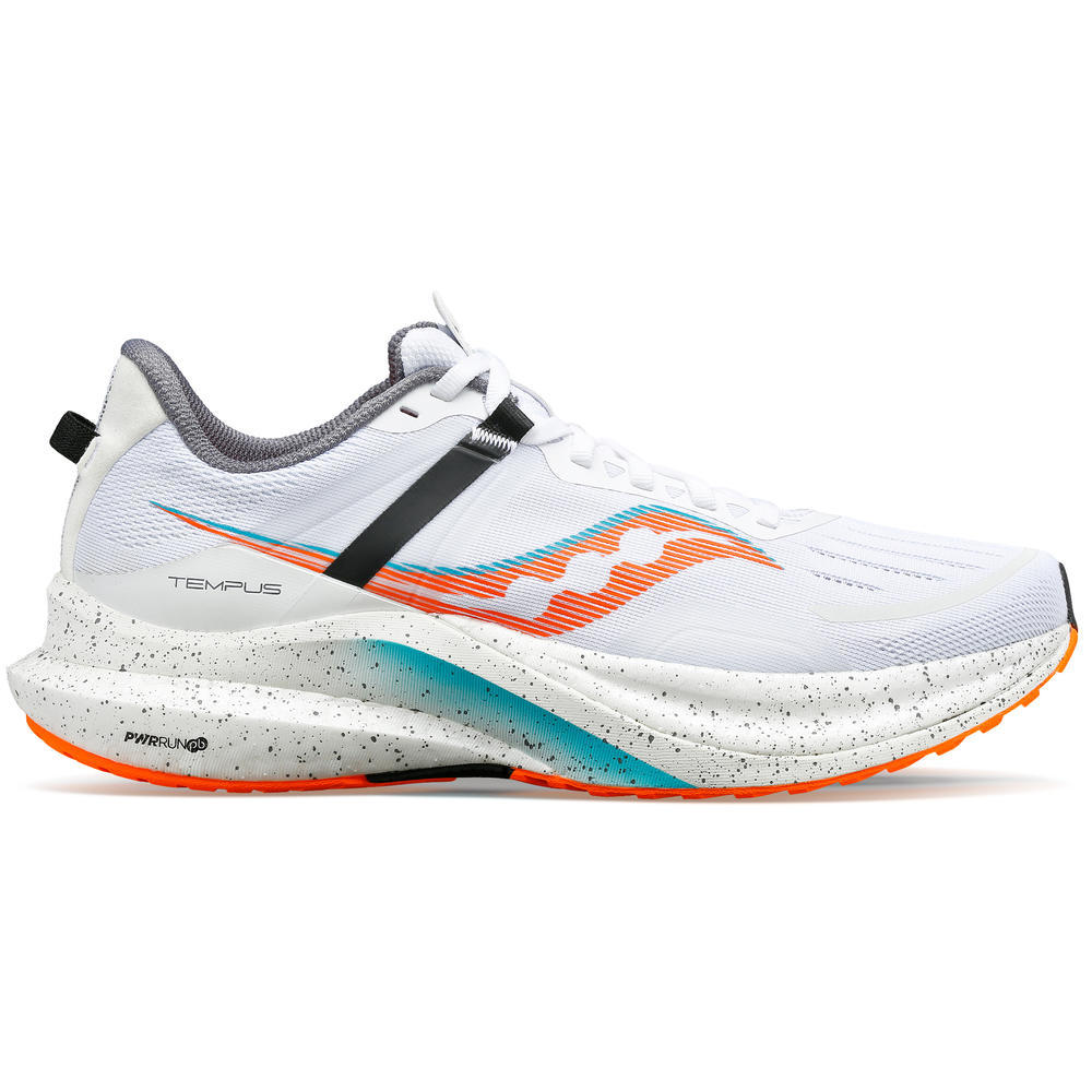 Saucony Tempus, Herren, white/viziorange, weiß/orange