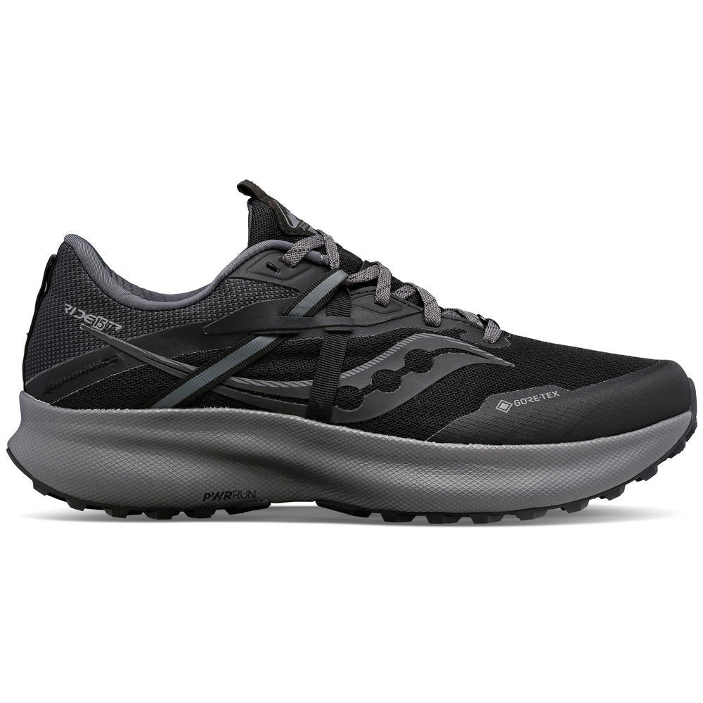 Saucony Ride 15 TR GTX, Herren, black/charcoal, schwarz/grau